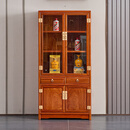 三匠名居红木家具非洲花梨（学名：刺猬紫檀）实木书柜书橱柜矮柜中式储物柜展示柜收纳柜置物柜Q 单个:长75*宽32*高155cm