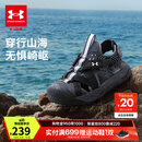 安德玛（Under Armour）童鞋夏季儿童男女中大童包头沙滩鞋户外休闲中性运动凉鞋2421505 黑色 36