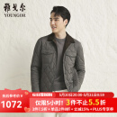 雅戈尔（YOUNGOR）棉褛男大翻领棉服轻薄具光泽款式简洁大气穿着舒适商场同款 卡其 L 175/96A