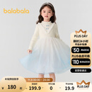 巴拉巴拉女童连衣裙公主裙秋冬渐变网纱裙子201424111007