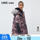 金羽杰秋冬季新款轻薄工装派克服女士中长款大毛领宽松羽绒服Y21606149