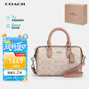 蔻驰（COACH）【品牌直供】女士ROWAN迷你手提单肩斜挎包波士顿包人造革