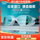WATERTIME泳镜高清防雾防水男女士镀膜大框游泳眼镜泳帽套装备 拓扑极光/轻镀膜REVO 平光