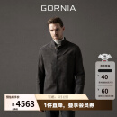 格罗尼雅（GORNIA）男士灰色皮衣质感羊皮绒面革商务通勤休闲舒适百搭时尚风经典皮衣 灰色 L 175B