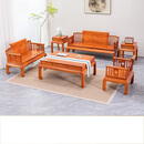 宗木府红木家具缅甸花梨（学名：大果紫檀）客厅沙发椅组合新中式实木仿古沙发家具大户型别墅 123沙发组合六件套