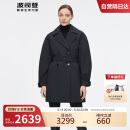 波司登冬季风衣羽绒服女款中长款加厚新国标90绒商场同款修身外套