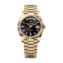劳力士（ROLEX）星期日历型 黑冰糖 18k黄金 自动机械机芯 100米防水 40mm 瑞表 