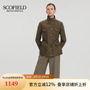 SCOFIELD女装经典廓形双拉链多功能口袋夹克短外套2025春季新品 军绿色 M 165