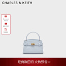 CHARLES&KEITH鳄鱼纹凯莉包手提斜挎婚包包女包生日礼物CK2-50270880-1 Sea Salt Blue海盐蓝 S