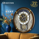 丽声2025年新款豪华音乐客厅家用挂钟静音创意挂表轻奢47cm4MH450WU06