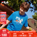 FILA【竹林多彩T】斐乐童装儿童抗菌短袖T恤2025年夏季男女童上衣