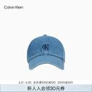 Calvin KleinJeans男女同款潮流复古ck刺绣弯檐牛仔鸭舌帽棒球帽礼物4G5039G LHK-牛仔蓝 58