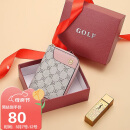 高尔夫（GOLF）卡包女时尚印花多卡位大容量女士零钱包短款银行卡袋母亲节礼物