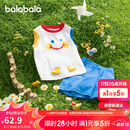 巴拉巴拉童装宝宝短袖套装男童速干T恤夏装儿童两件套2025潮208225119101