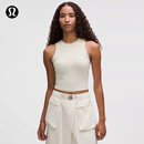 lululemon丨Jersey 女士平纹针织及腰圆领运动背心 LW1FEXS 骨白 XS