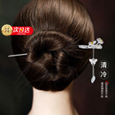 中国黄金（CHINA GOLD）十二花神发簪女士古风簪子汉服头饰实用生日礼物送女友老婆纪念日 六月荷花‘视若珍宝’