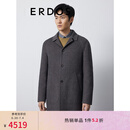 ERDOS 职场通勤风商务休闲单排扣纯色男毛呢大衣 深棕骑兵纹 M 170/92A