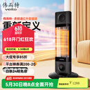 veito伟而特远红外线取暖器 静音电暖器家用 杀菌灭毒除甲醛  app智能控制节能室内办公室持久恒温 CH600 RTW黑色APP操控
