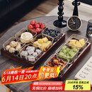 格娜斯 玻璃水果盘客厅轻奢创意零食分格干果盘北欧ins网红点心糖果盘