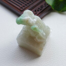 CAOX翡翠印章玉石缅甸手把件冰糯种细腻天然老坑a扭转乾坤翡翠玉印章
