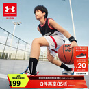 安德玛（Under Armour）儿童套装童装背心短裤夏季男童运动装21211955 黑色 150cm 