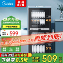 美的（Midea）家用台式小型消毒柜 高温立式二星级94L 大容量四层碗柜餐具碗筷烘干收纳柜【国家补贴】100R05