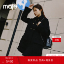 Maje【博主同款】2025早春新款女装法式毛呢大衣外套MFPOU01318 黑色 S