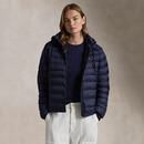 RALPH LAUREN 拉夫劳伦女士可收纳连帽羽绒外套 防水 蓬松羽绒锁温秋冬户外百搭休闲外套 海军蓝 M