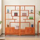 寻古红木家具缅甸花梨（学名:大果紫檀）博古架全实木中式客厅多宝阁展示架玄关隔断柜 独板 长196宽32高196cm(精磨白胚)