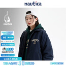 nautica white sail白帆×JAPAN系列 日系中性经典廓形复古教练员厚外套夹克JPJW4403 藏青色41C L