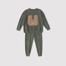 巴厘小猪（BALIPIG）【蝴蝶绒】亲子装一家三口秋冬季父子加绒套装母女家居套装 橄榄黄爸爸妈妈款 165