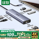 绿联Type-C扩展坞千兆网口拓展坞USB分线器雷电4转HDMI网线转接器4k高清适用华为苹果MacBook/Mac mini