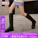 HUNTER【修饰腿型】户外露营女鞋Refined防水防滑高筒靴长筒靴网红女靴 黑色BLK/哑光 36