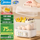 美的（Midea）【国家补贴】煮蛋器蒸蛋器 双层家用迷你小蒸锅 早餐 鸡蛋羹自动断电防干烧便携式家用MZ-ZDE2015