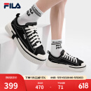 斐乐（FILA）LOOP断层鞋男鞋帆布鞋新款休闲鞋运动板鞋 黑-BK 42
