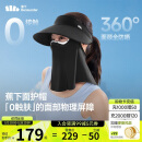 蕉下（beneunder）防晒帽遮阳帽女防晒面罩口罩磁吸面罩帽太阳帽子男面护帽AS721黑