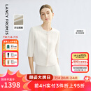 朗姿醋酸气质高级感2025年夏季新款白色短外套薄款通勤小香风女士 米白色 L