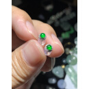 OEIN18K金镶设计镶嵌天然翡翠a货耳钉显气质精美翡翠耳钉