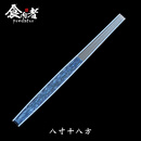 食肉者扇子钛合金折扇沧海夏季男女防身可定制雕刻题字战术功夫扇 八寸十八方 沧海 雾云灰