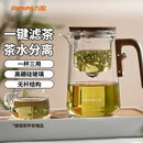 九阳（Joyoung）玻璃杯茶壶耐热泡茶壶大容量过滤茶具按压式茶水分离飘逸杯800ml