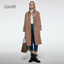 Laurèl25秋新款卡其色挺阔系带风衣女LWD363F00700 深棕色 S