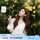 茵曼（INMAN）章若楠同款欧若风镂空薄女装开衫针织衫2025年春季新款短款外套 杏色 M