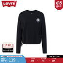 Levi's【商场同款】李维斯女士圆领抽绳针织衫潮流上衣时尚休闲 黑色 XS