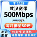 中国电信【500M电信宽带】武汉电信200-500M有线宽带办理安装 武汉优才宽带包年500M（包调测费） （下单请留言身份证号、姓名、电话）