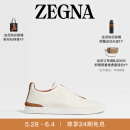 ZEGNA【吴磊同款】杰尼亚男鞋米白色鹿皮TripleStitch™低帮奢华休闲鞋 米白色 42 (8)