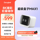 当贝超级电视盒子MAX1 网络电视机顶盒 8K解码 双频WiFi6 千兆网口 6G+64G 投屏HDR10  蓝牙语音遥控 