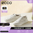 爱步（ECCO）25年新款平底鞋女 倪妮同款牛皮板鞋系带休闲运动鞋 街头272803 白色/灰白色27280356946 37