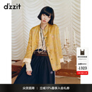 DZZIT地素棉服2025春季新款矜贵中式美学缎面国风上衣女3J1H3036V 黄色 M