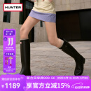 HUNTER【修饰腿型】户外露营女鞋Refined防水防滑高筒靴长筒靴网红女靴 黑色BLK/哑光 39