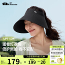 蕉下（beneunder）蛋卷灯罩帽大檐空顶帽防晒帽女遮阳帽登山帽太阳帽男UL712黑